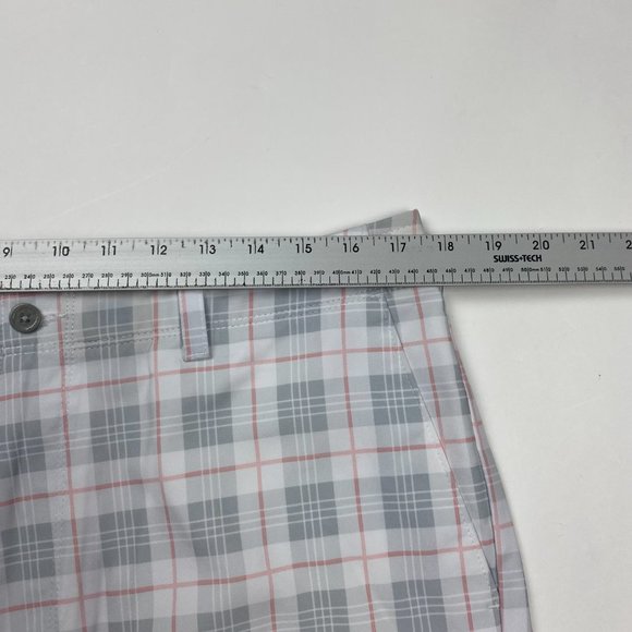 Jack Nicklaus Golf Shorts Mens 36 Bright White Check Stretch Wicking UPF - Picture 9 of 13